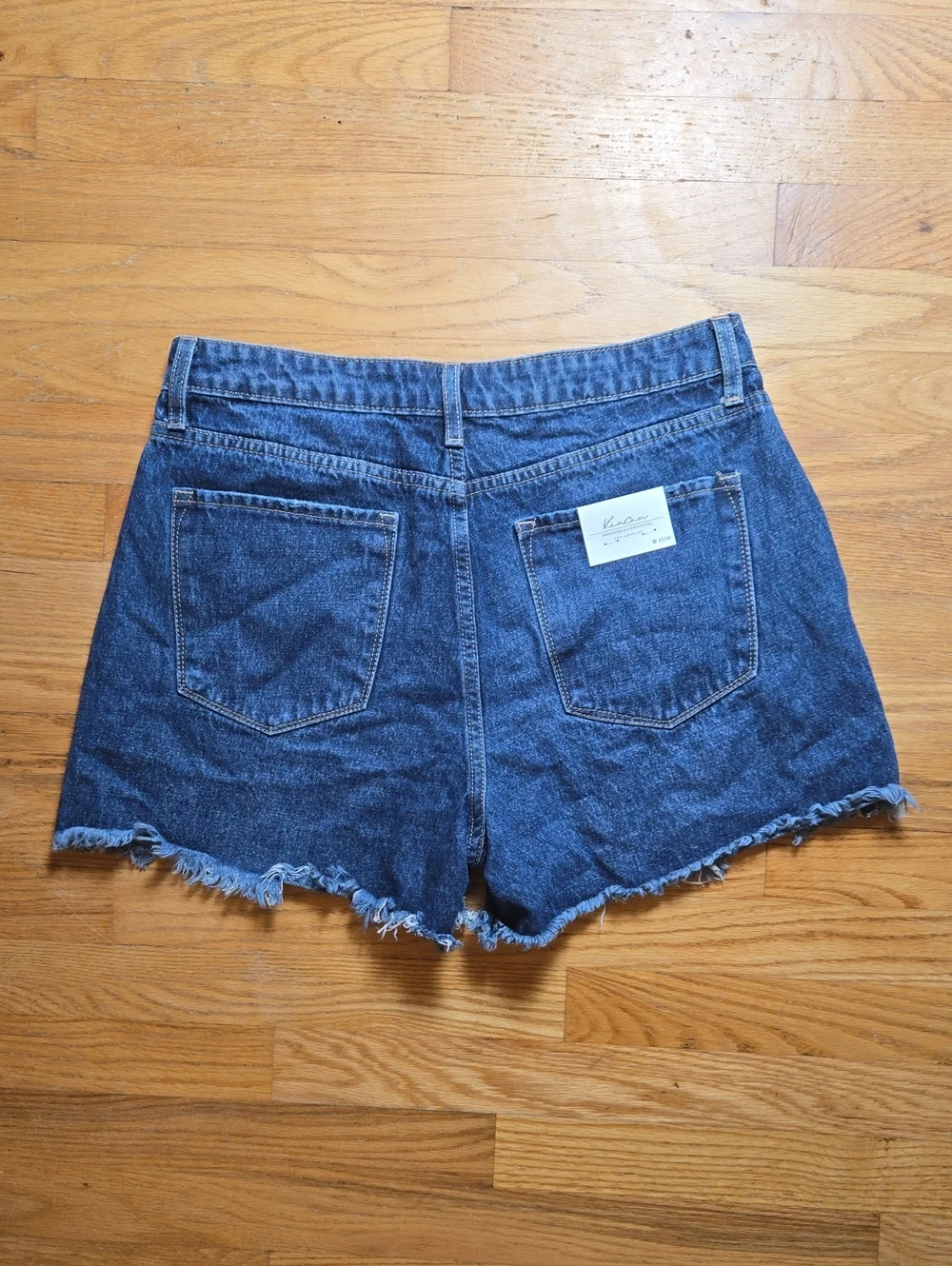BN KanCan Glora high-rise distressed denim shorts
